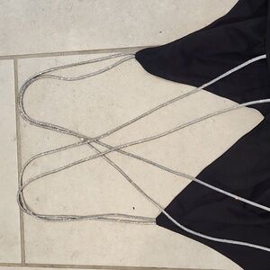 BEAUTIFUL LITTLE BLACK DRESS With rhinestone criss cross straps!!!